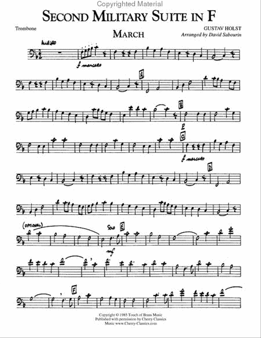 Second Suite in F Brass Quintet scores gallery preview page 8