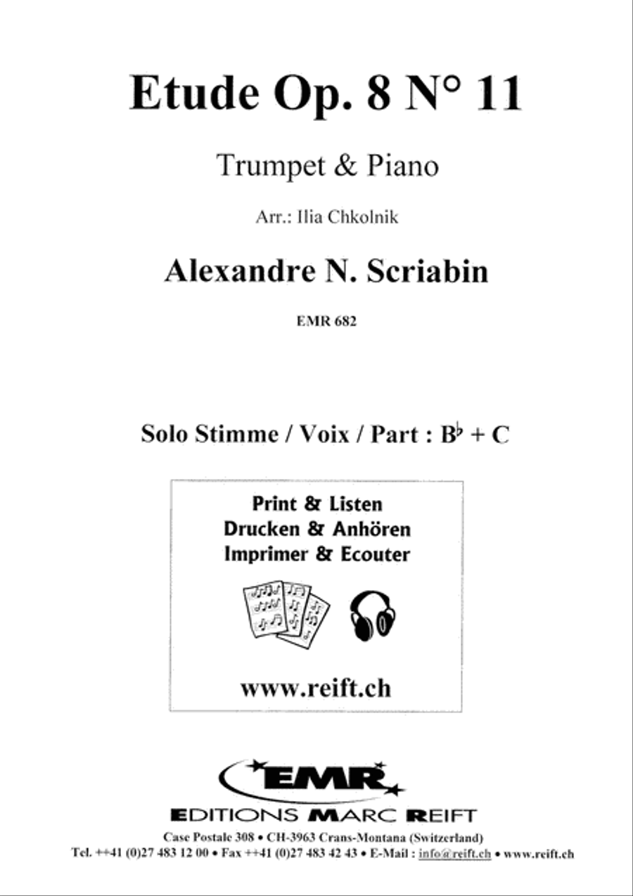 Etude Op. 8 No. 11 Cornet scores gallery preview page 2