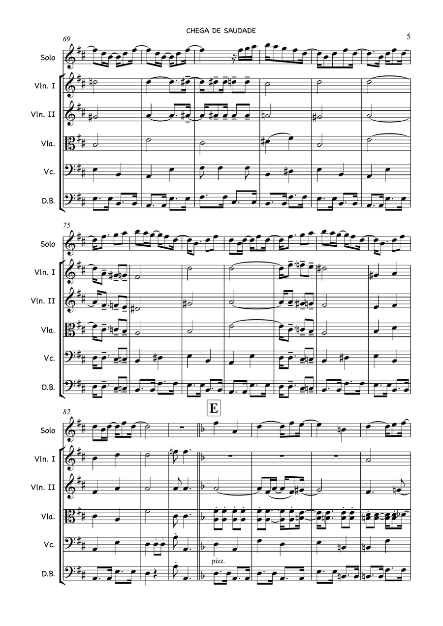 Chega De Saudade (no More Blues) String Orchestra scores gallery preview page 5