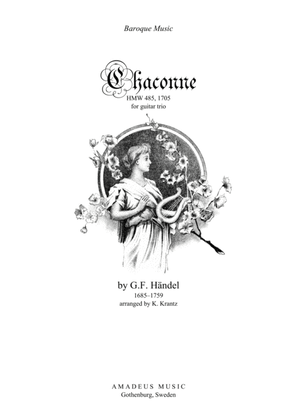 Book cover for Chaconne HWV 485 for guitar trio