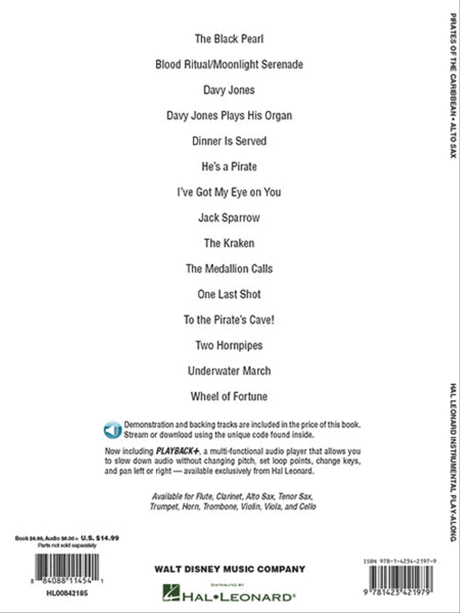 Pirates of the Caribbean Alto Saxophone scores gallery preview page 6