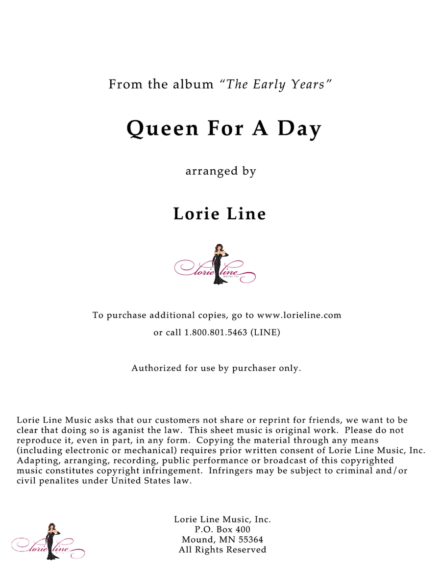 Queen For A Day Piano Solo scores gallery preview page 1