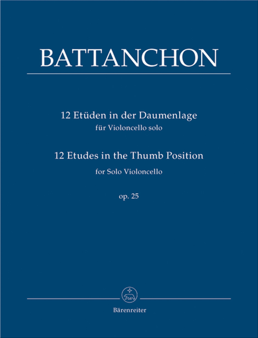 12 Etueden in der Daumenlage for Solo Violoncello op. 25 Cello Solo scores gallery preview page 1