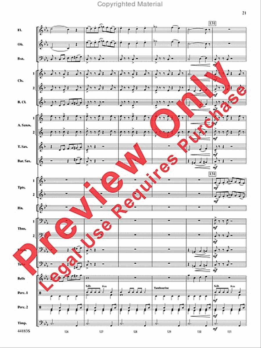 Cobra Dance Concert Band scores gallery preview page 22
