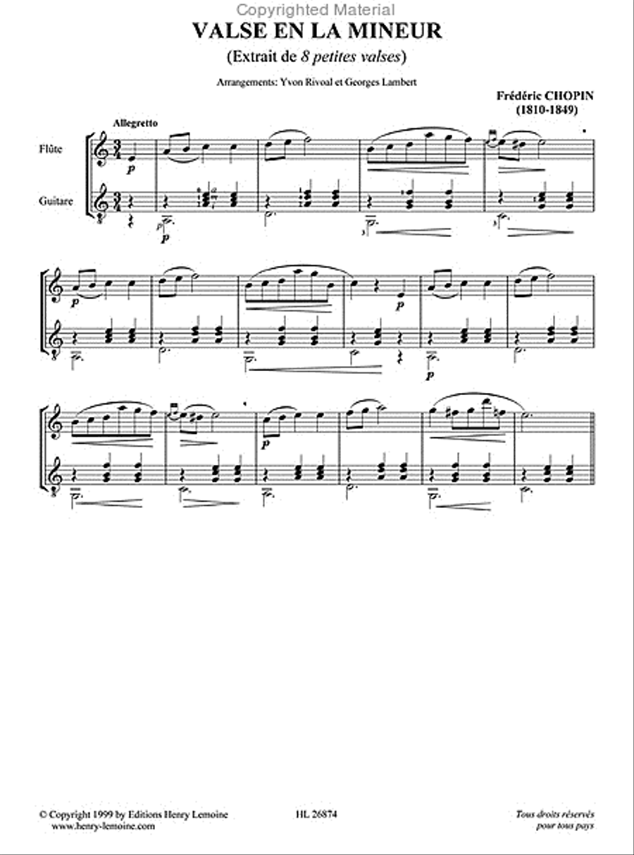 Petites Valses (8) Flute scores gallery preview page 2
