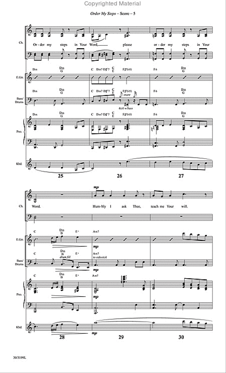 Order My Steps - Rhythm Score and Parts Choir scores gallery preview page 6