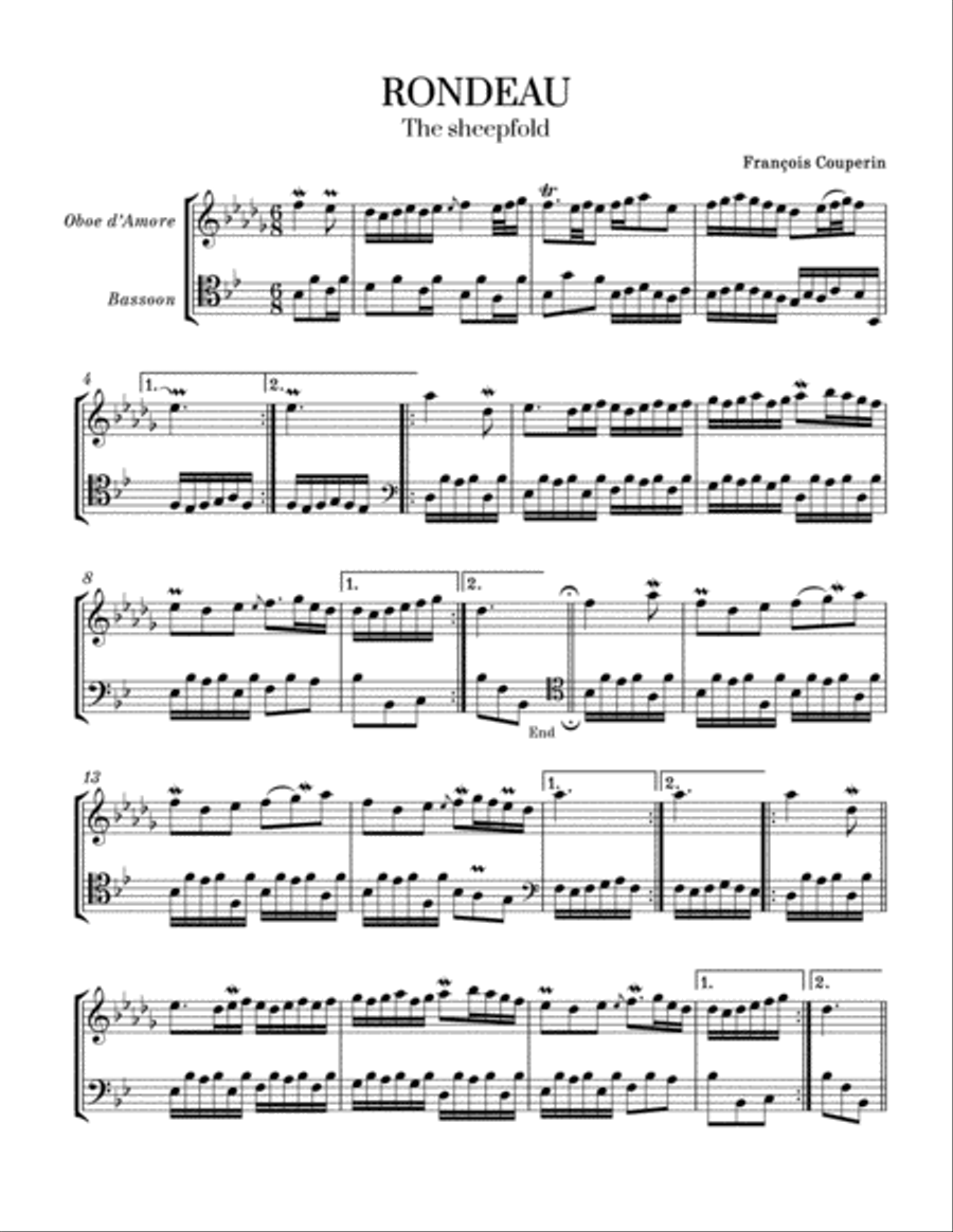 Bach, Anna Magdalena - 18 Easy Pieces Woodwind Duet scores gallery preview page 5