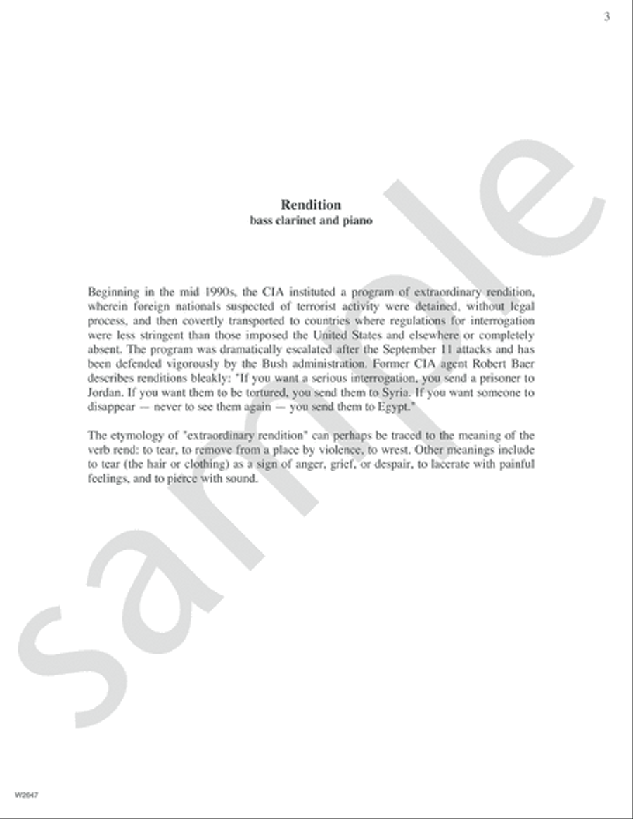 Rendition Bass Clarinet scores gallery preview page 3