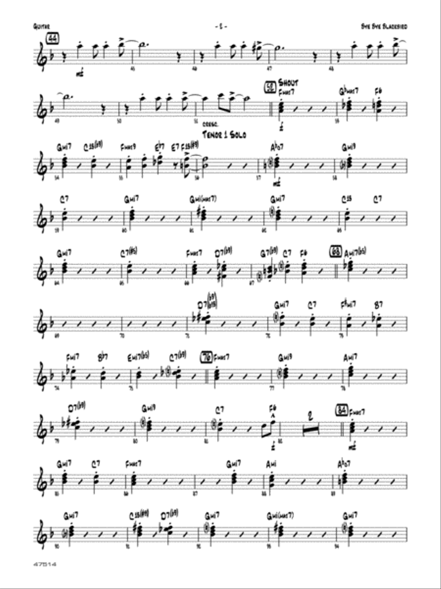 Bye Bye Blackbird: Guitar Jazz Ensemble scores gallery preview page 2