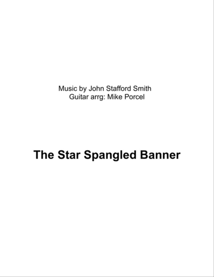 The Star Spangled Banner The Star Spangled Banner Acoustic Guitar scores gallery preview page 1
