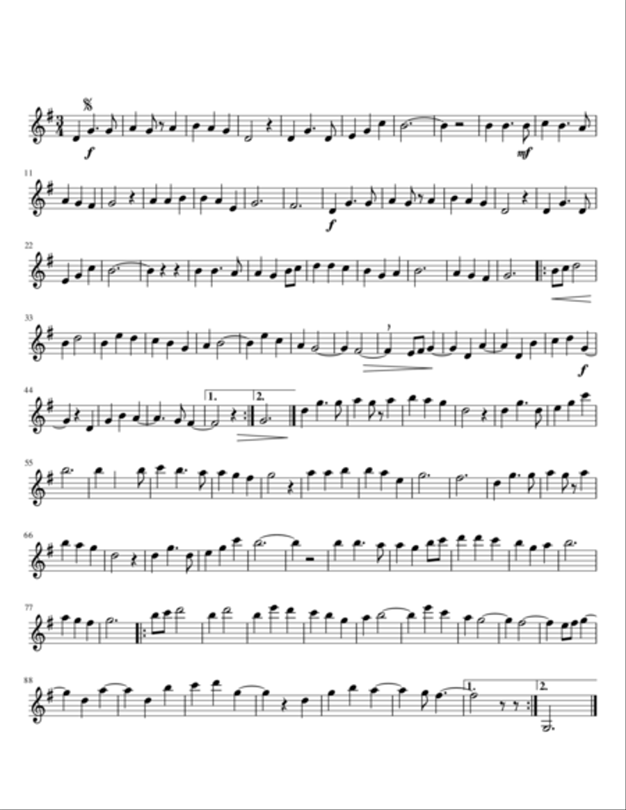 Venezuela Violin Solo scores gallery preview page 1