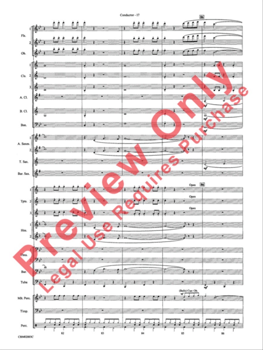 Mamma Mia! - Concert Band (Conductor's Score) Concert Band scores gallery preview page 20