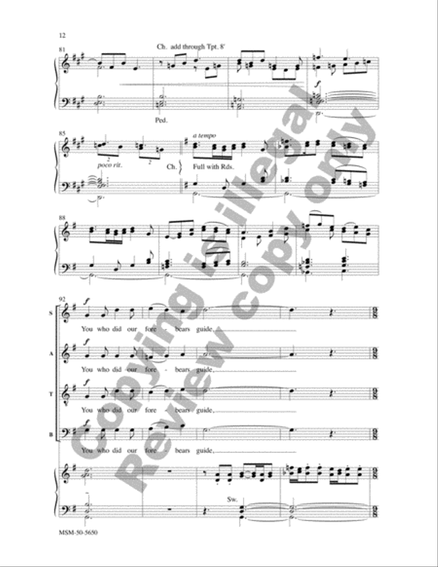 Hail this Joyful Day's Return 4-Part scores gallery preview page 12
