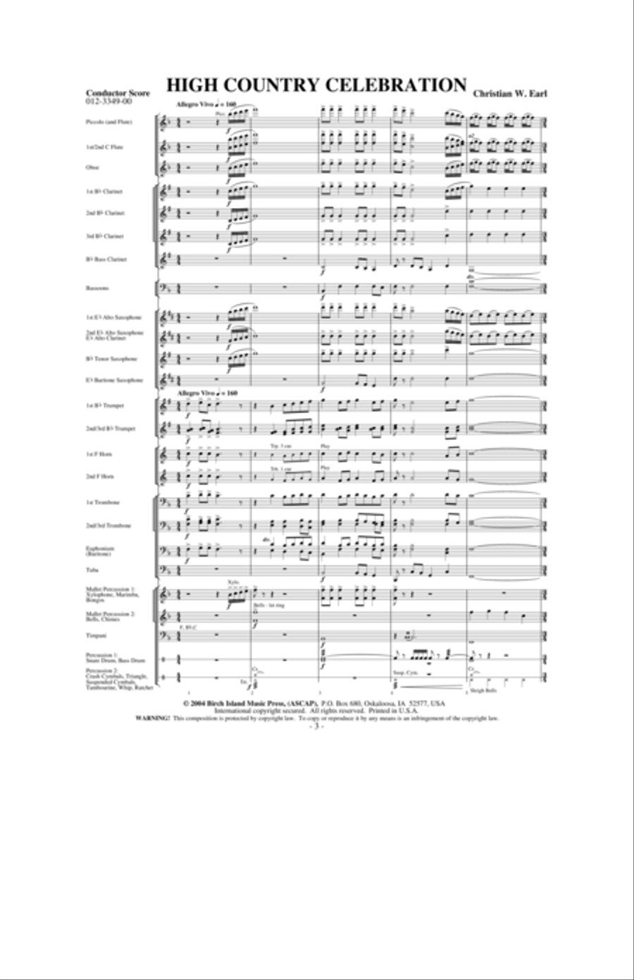 High Country Celebration Concert Band scores gallery preview page 2