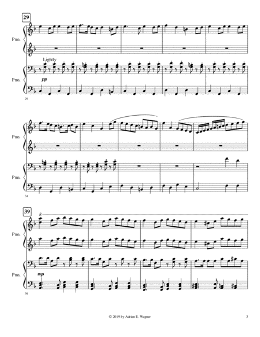 A Night Out in the Spring Piano scores gallery preview page 3