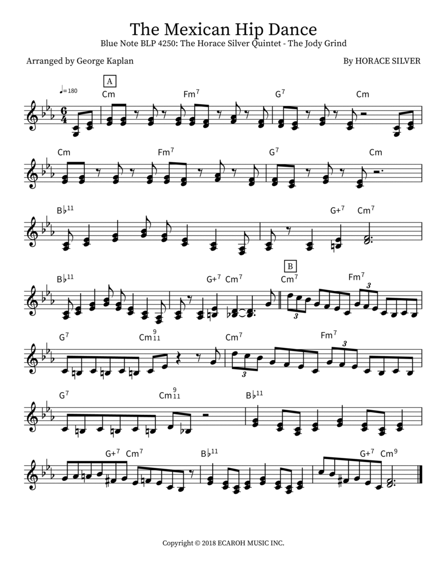 The Mexican Hip Dance Piano scores gallery preview page 1