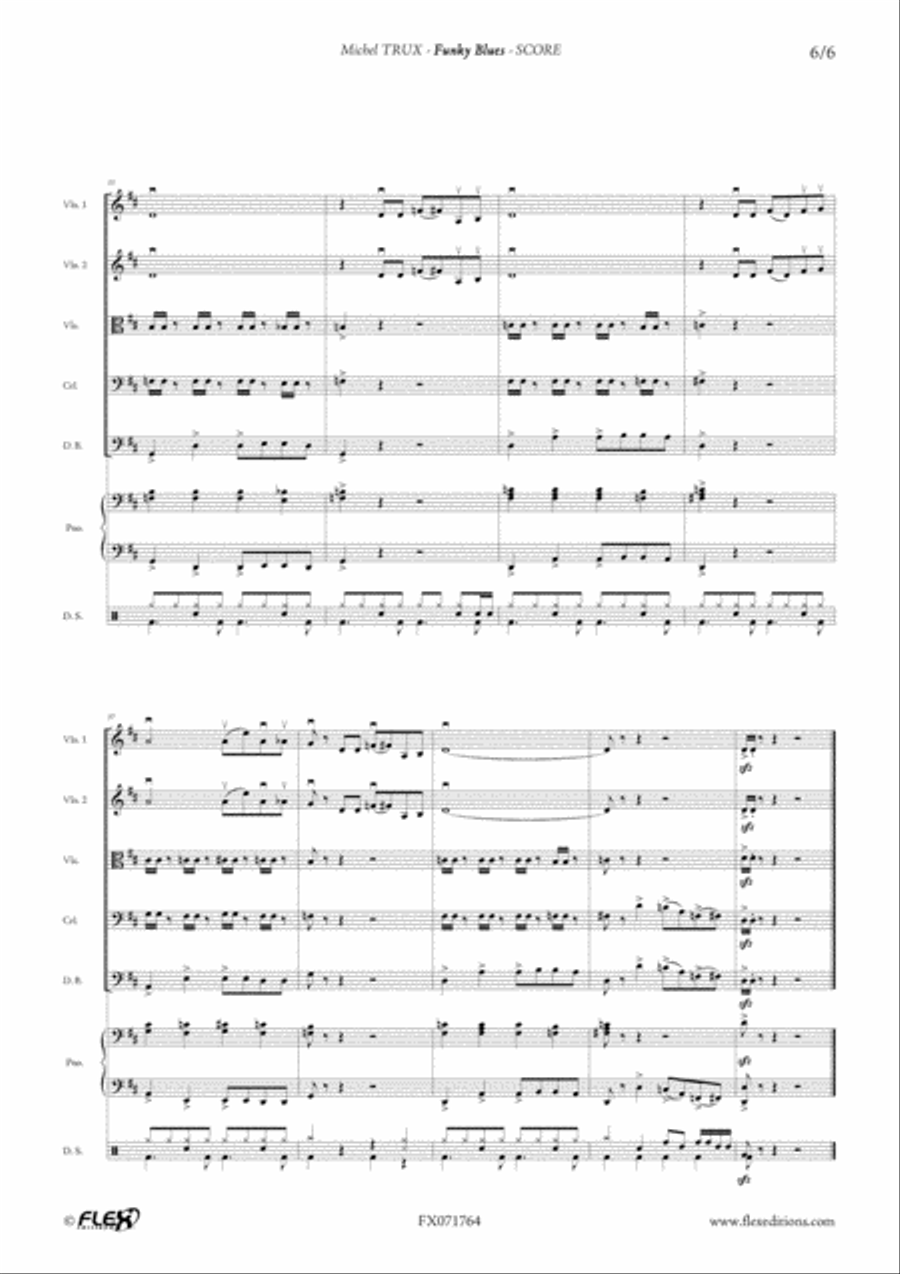 Funky Blues Funky Blues String Orchestra scores gallery preview page 6