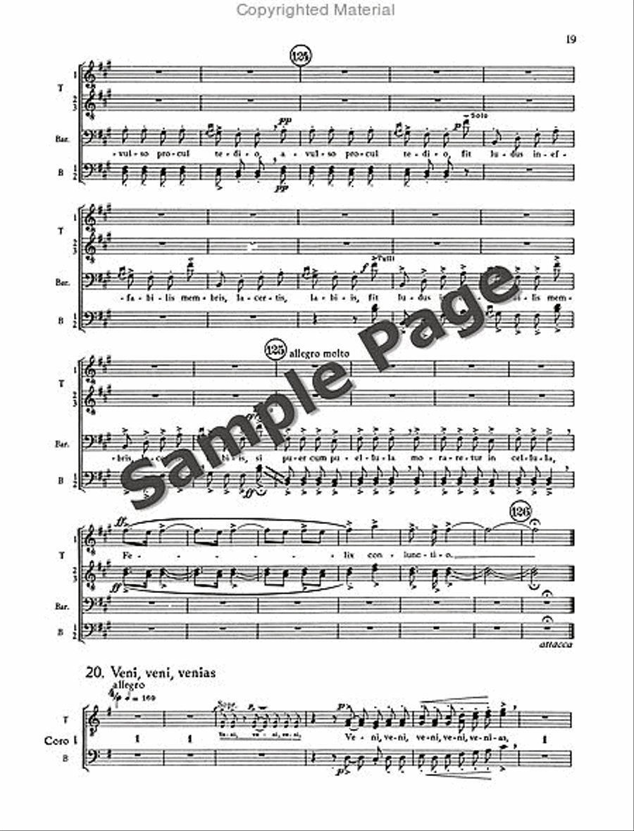Carmina Burana Children's Choir scores gallery preview page 22