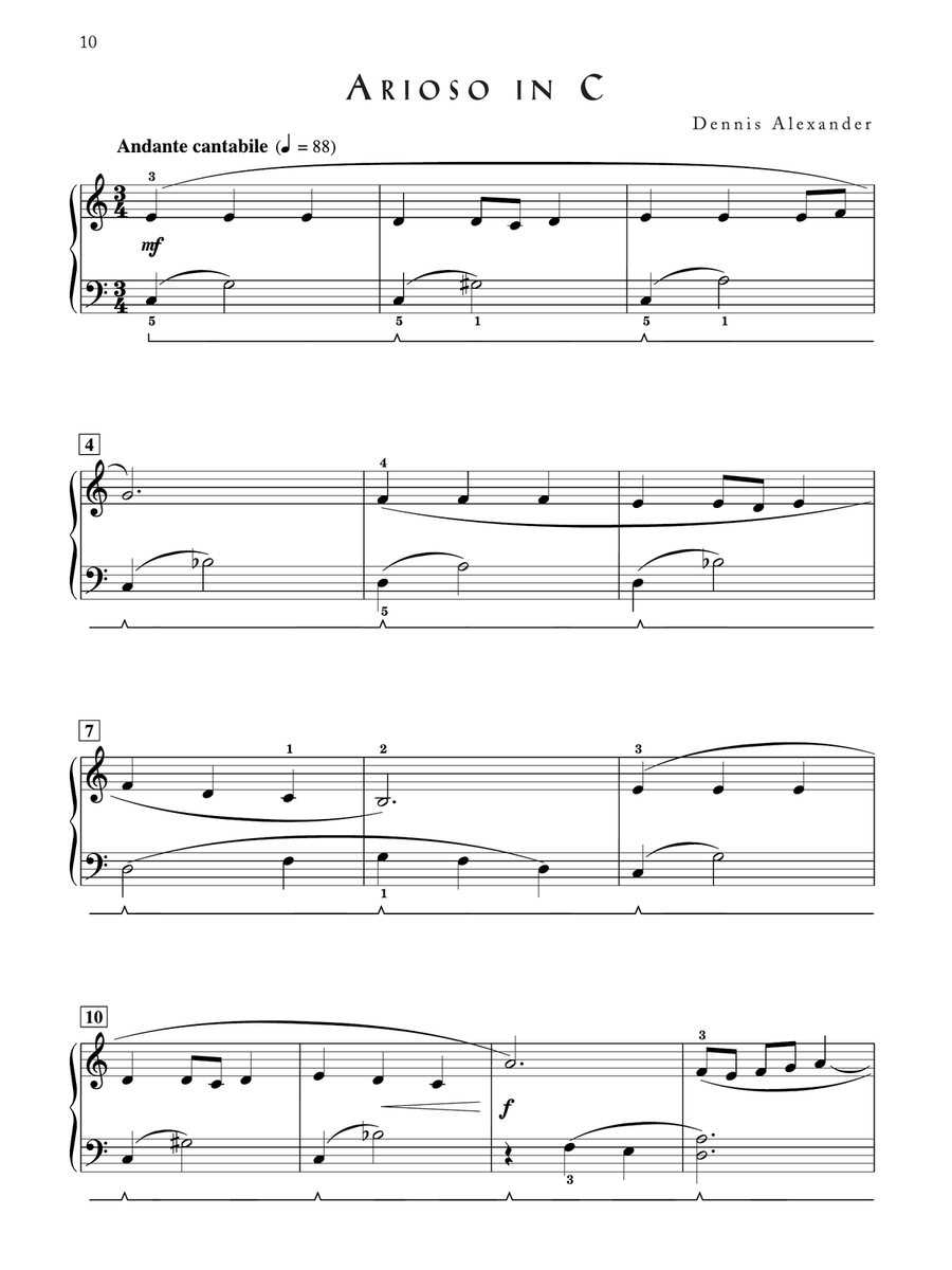 Arioso in C - Piano Solo Piano Solo scores gallery preview page 1