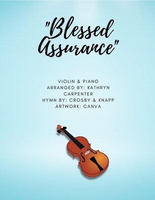 Book cover for Blessed Assurance (Piano & Violin)