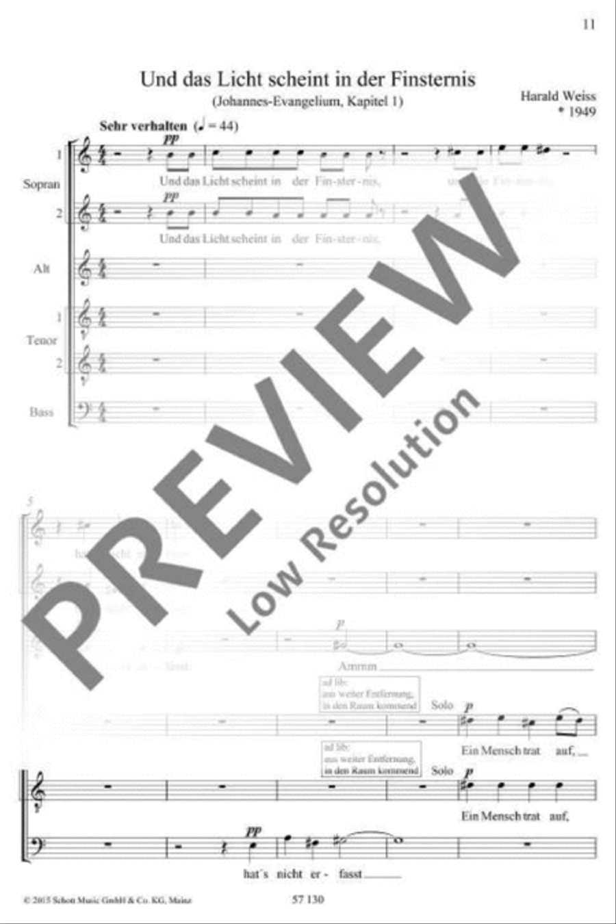 Und meine Seele spannte · Katharsis · Und das Licht scheint in der Finsternis SSATB scores gallery preview page 12