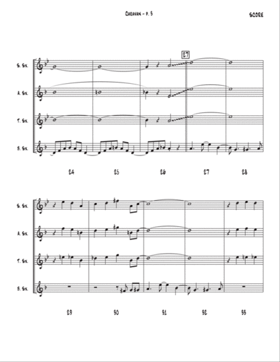 Caravan Saxophone Quartet scores gallery preview page 3