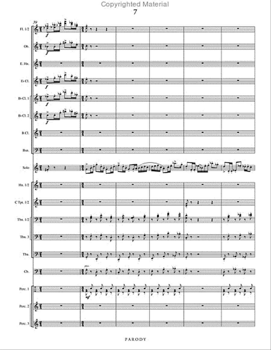 Parody Parody Concert Band scores gallery preview page 8