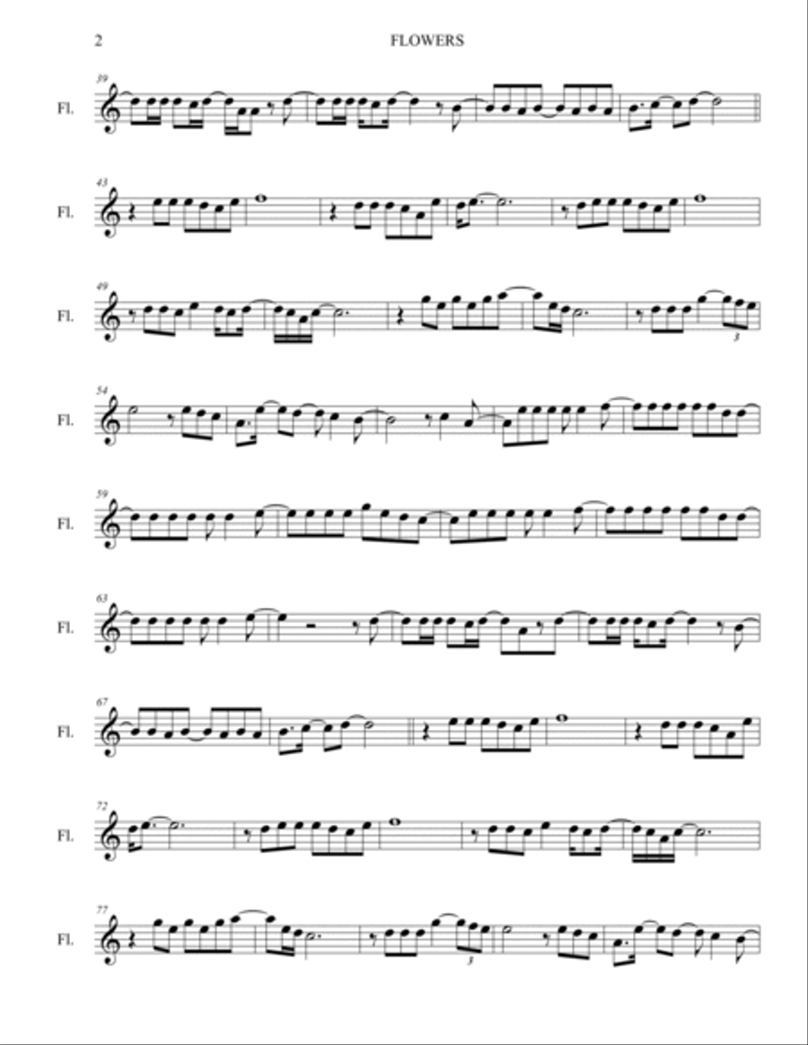 Flowers Flute Solo scores gallery preview page 2