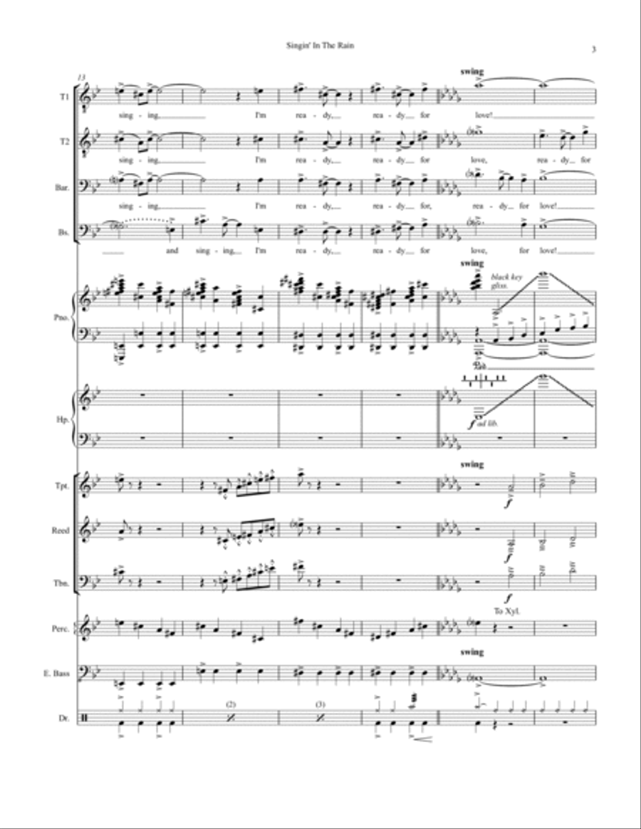 Singin' In The Rain Large Ensemble scores gallery preview page 3