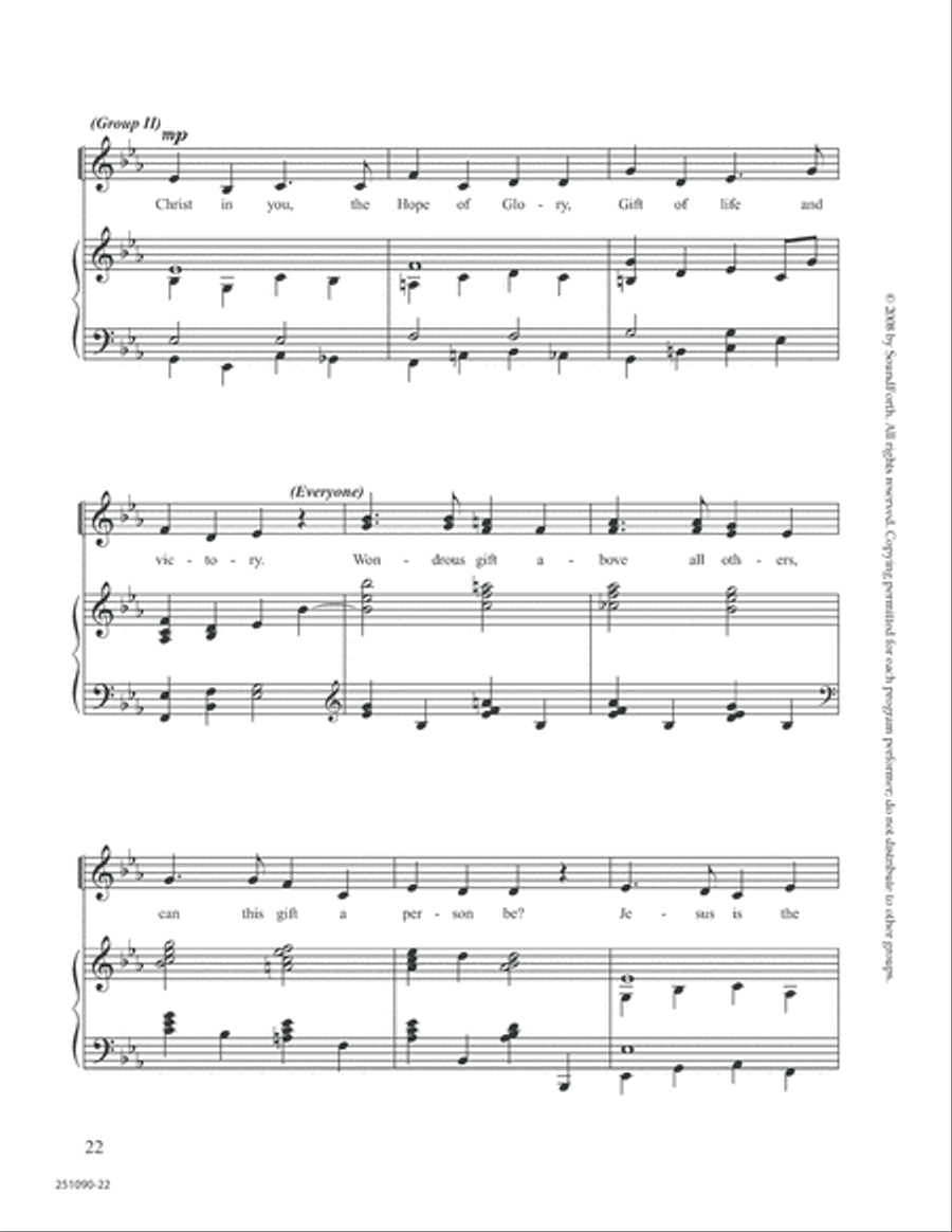 The Gift of Christmas Unison Choir scores gallery preview page 22