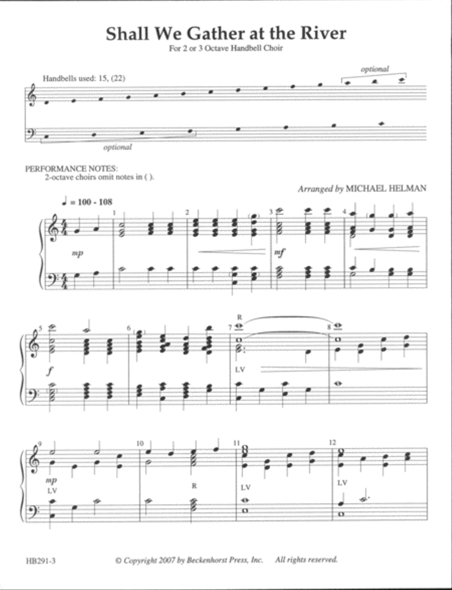 Shall We Gather at the River - Helman Shall We Gather at the River - Helman 3-Octaves scores gallery preview page 2