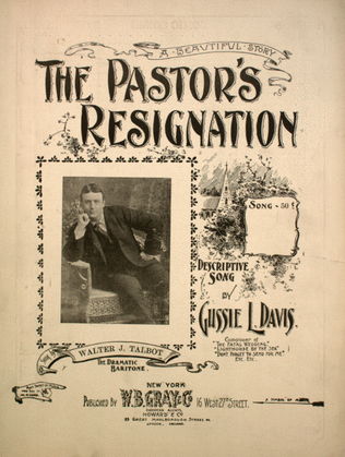 The Pastor's Resignation. A Beautiful Story. Descriptive Song