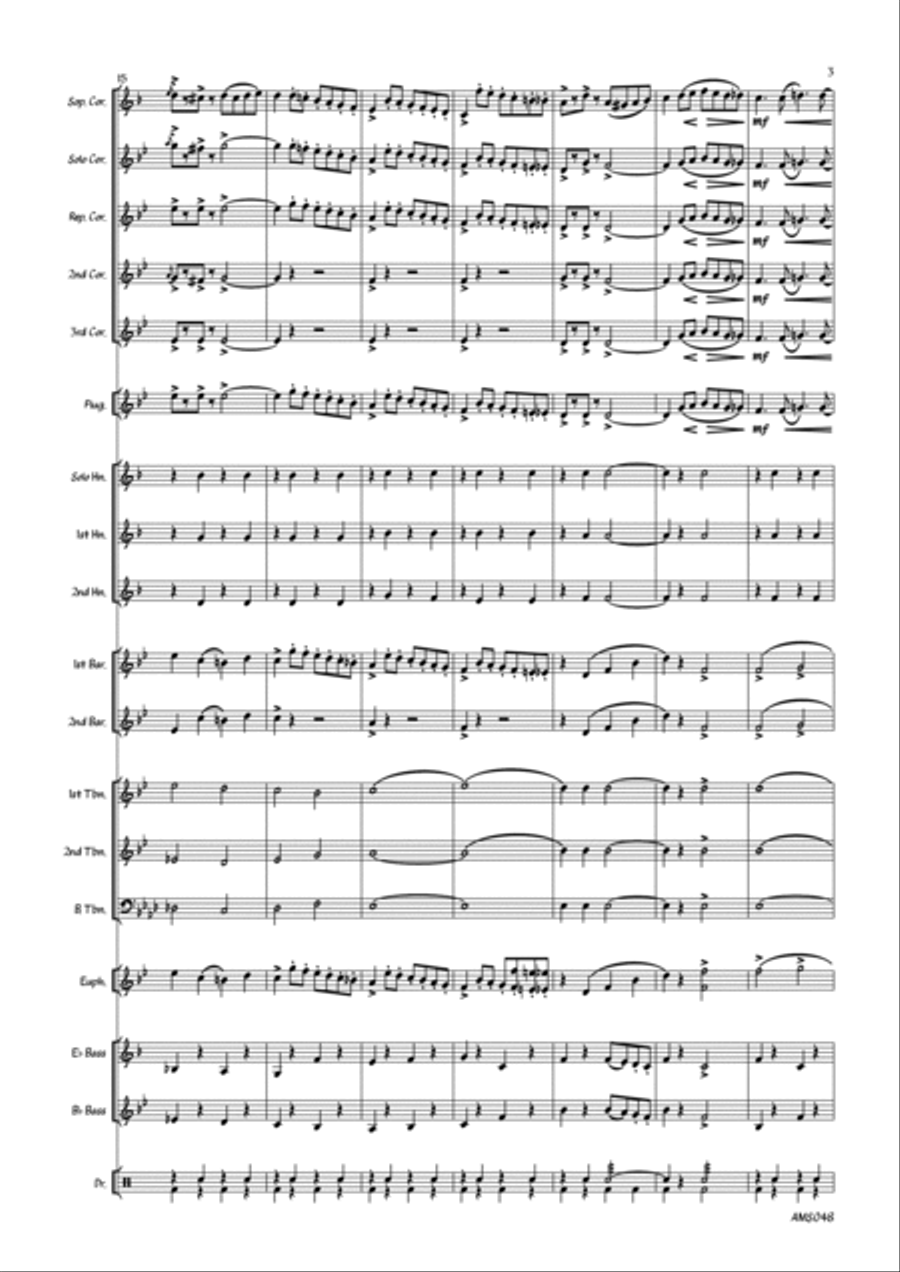The Girl of Eagle Ranch - Brass Band March Brass Band scores gallery preview page 5
