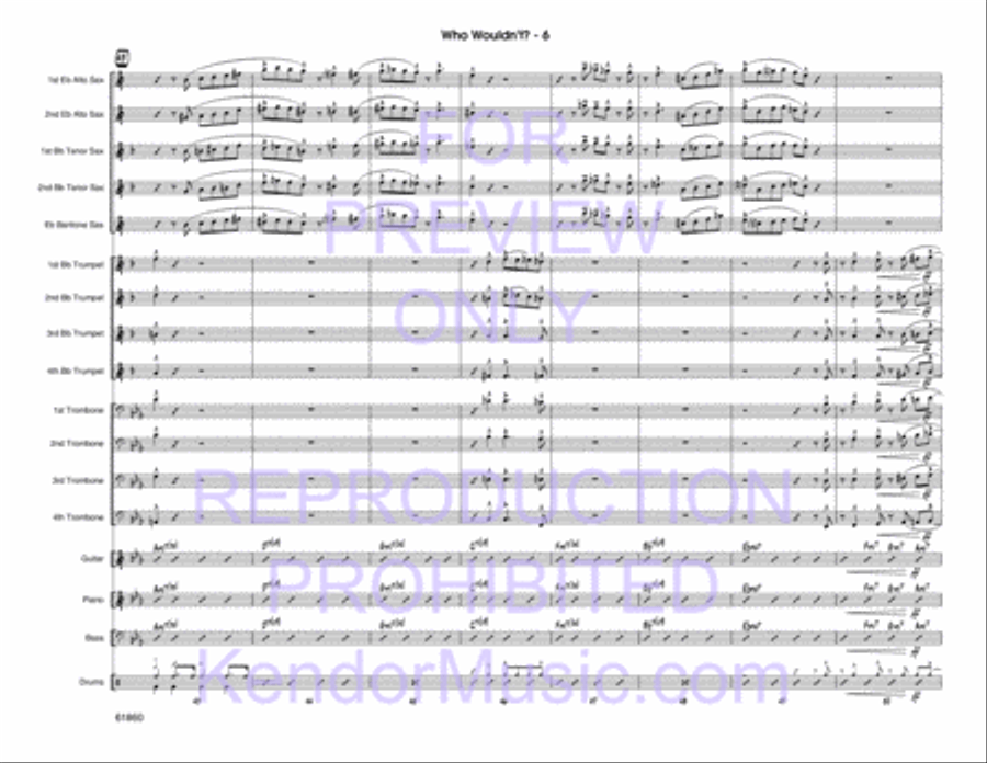 Who Wouldn't? Who Wouldn't? Jazz Ensemble scores gallery preview page 7