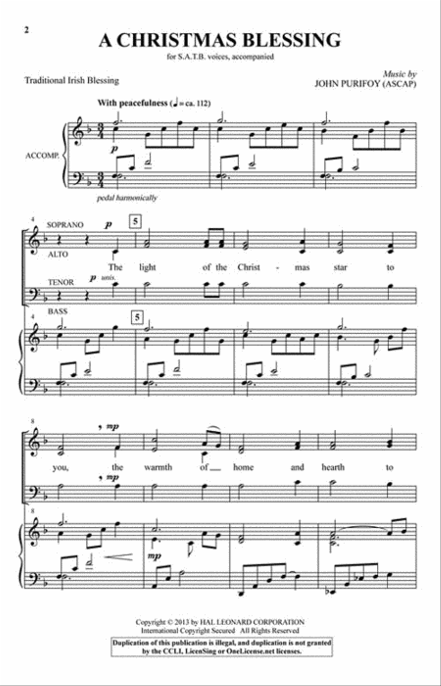 A Christmas Blessing 4-Part scores gallery preview page 2