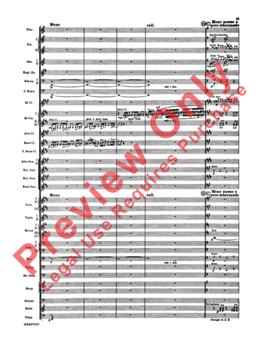 Rhapsody in Blue Concert Band scores gallery preview page 32