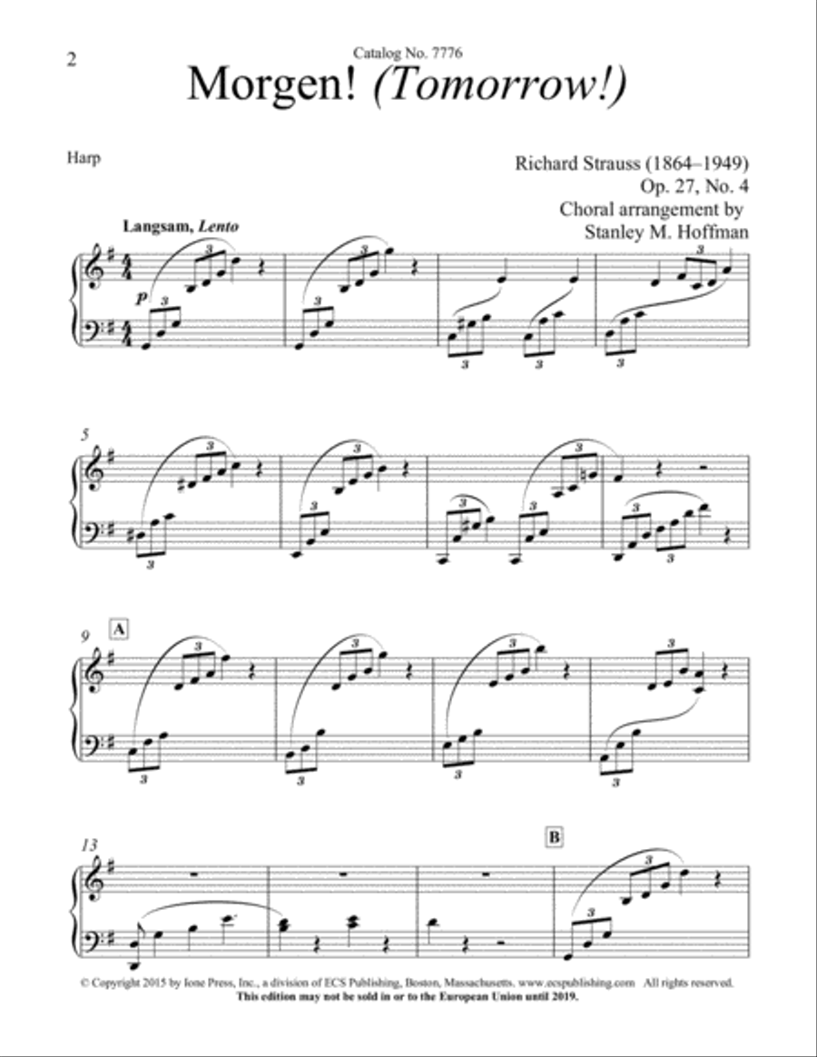 Morgen! (Tomorrow!) Morgen! (Tomorrow!) Choir scores gallery preview page 4