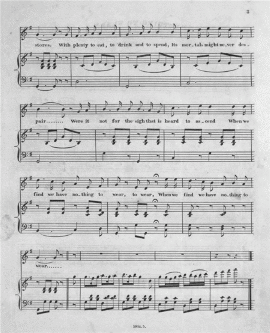 Nothing To Wear. Comic Ballad Voice scores gallery preview page 3