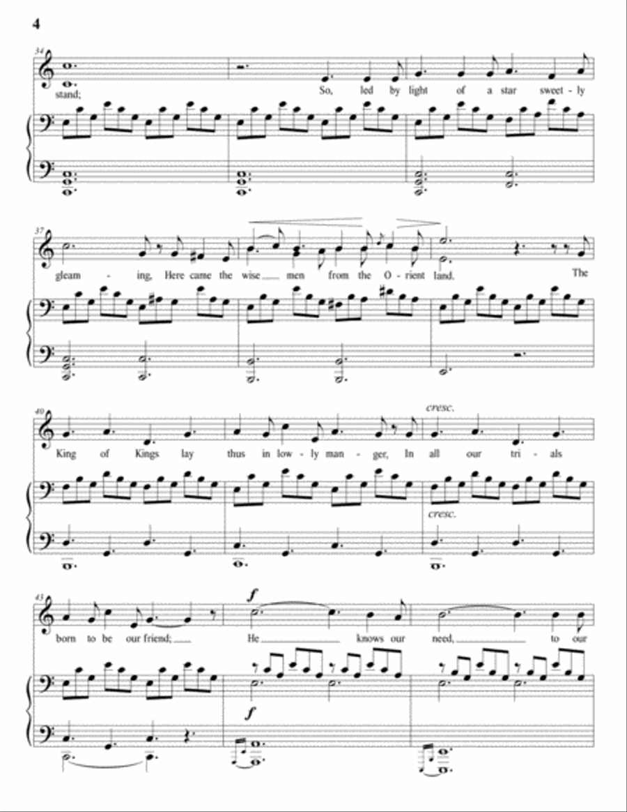 ADAM: O Holy Night (transposed to C major) Voice scores gallery preview page 5