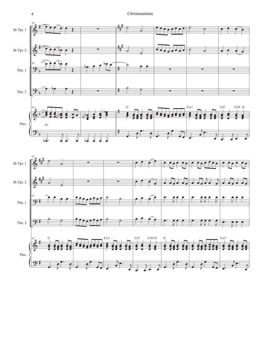 Christmastime Brass Ensemble scores gallery preview page 4