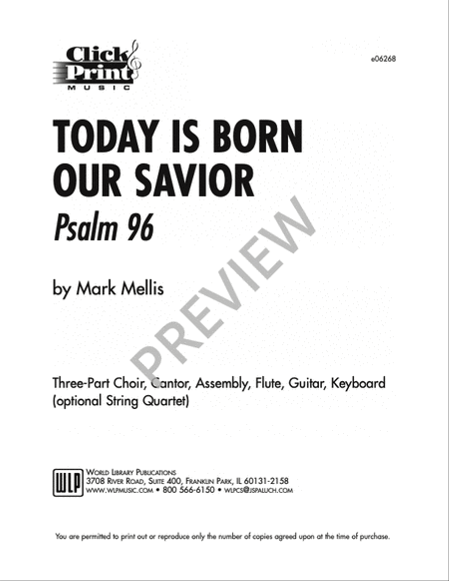 Today is Born Our Savior Choir scores gallery preview page 3