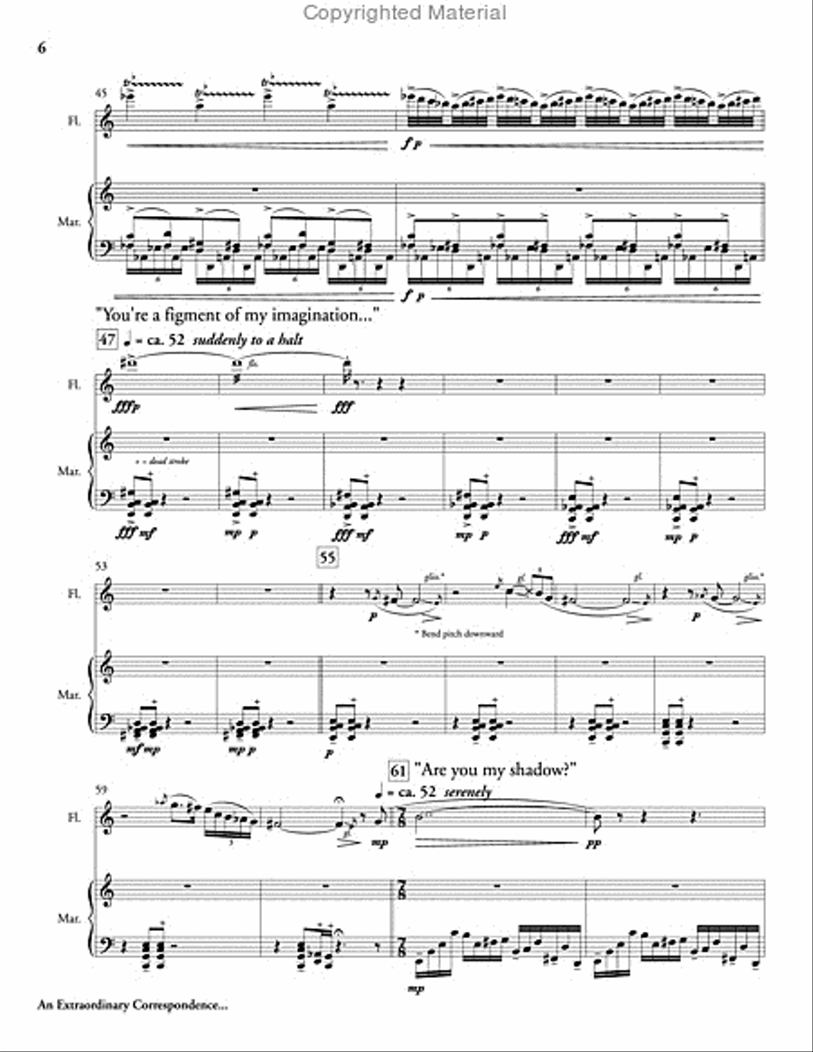 Extraordinary Correspondence, An (score & parts) Flute scores gallery preview page 7