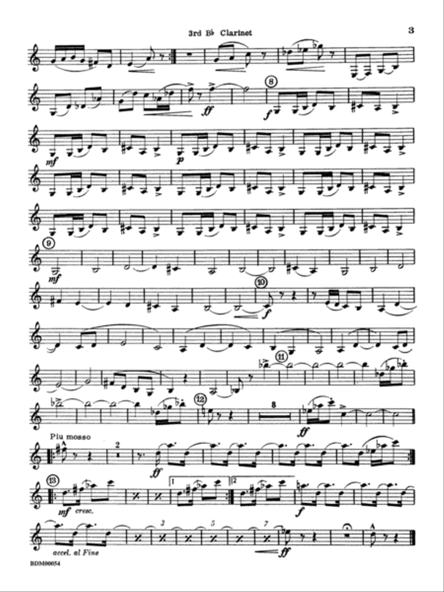 Symphonic Suite: 3rd B-flat Clarinet Concert Band scores gallery preview page 2