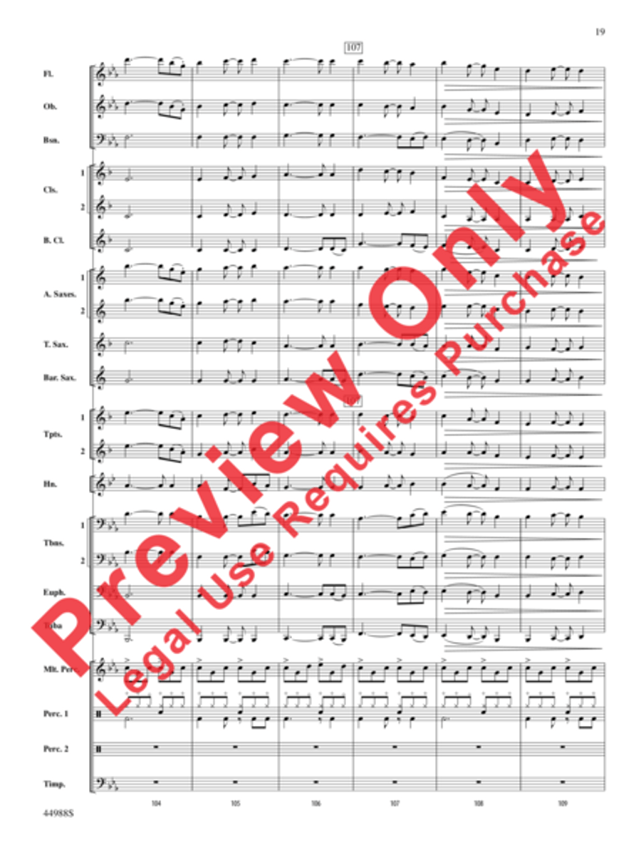 Escape from Dead Raider's Hollow Concert Band scores gallery preview page 20