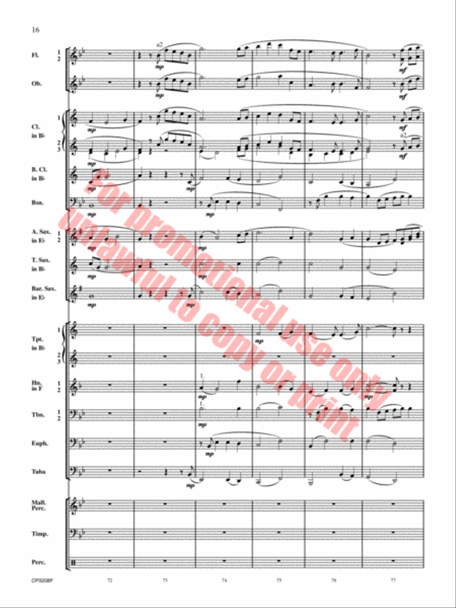 Winter Milky Way Concert Band scores gallery preview page 17