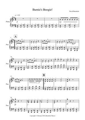 Burnie's Boogie! for Easy Piano Solo