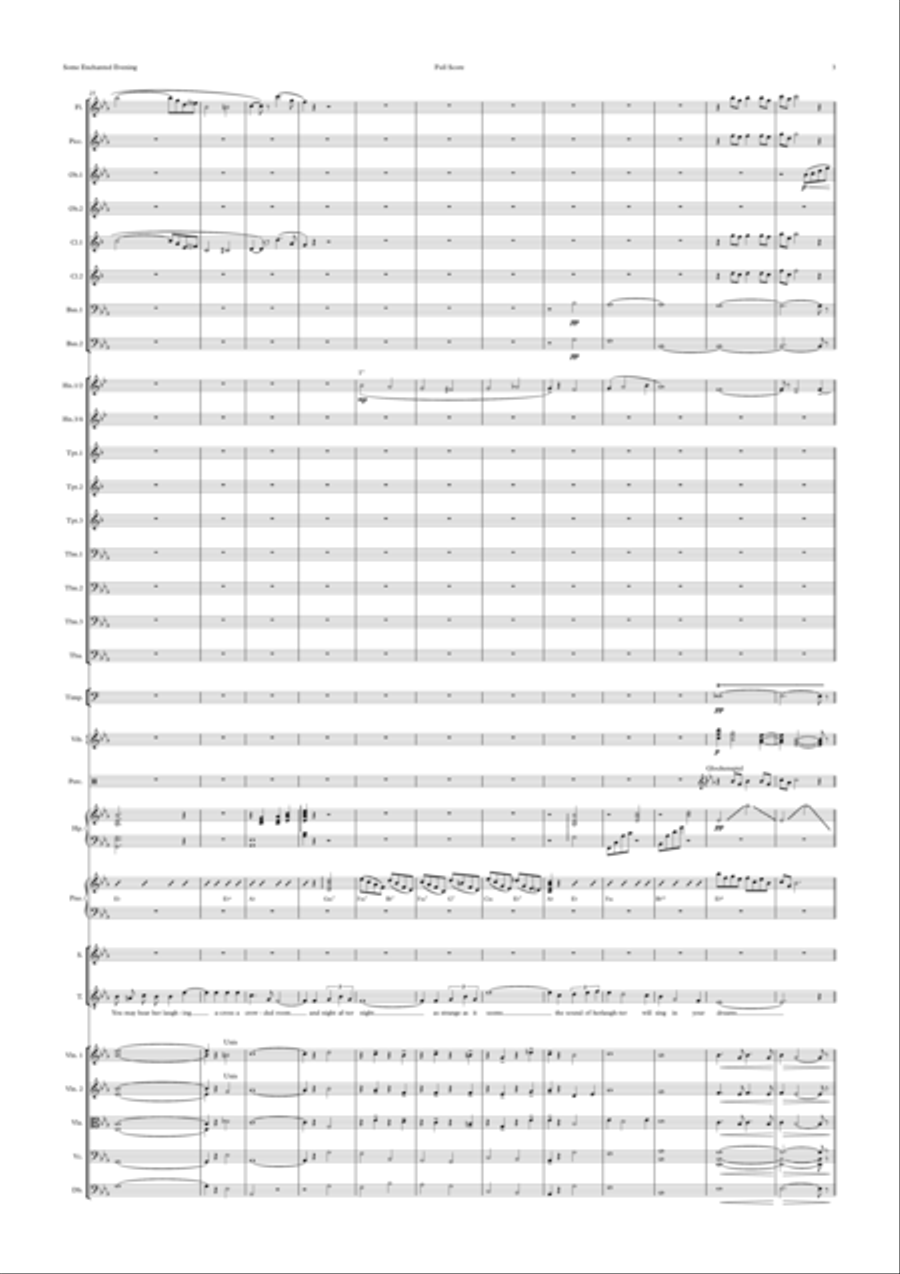 Some Enchanted Evening Full Orchestra scores gallery preview page 3