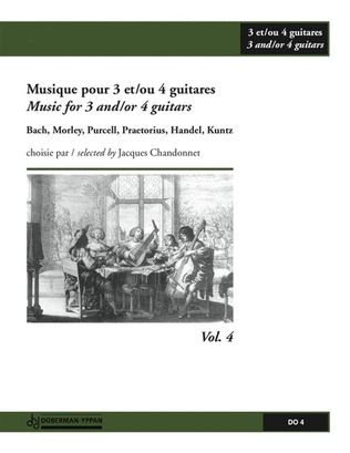 Book cover for Musique pour 3 et/ou 4 guitares, Vol. 4
