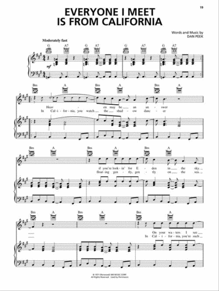 America – The Complete Greatest Hits Piano, Vocal, Guitar scores gallery preview page 8