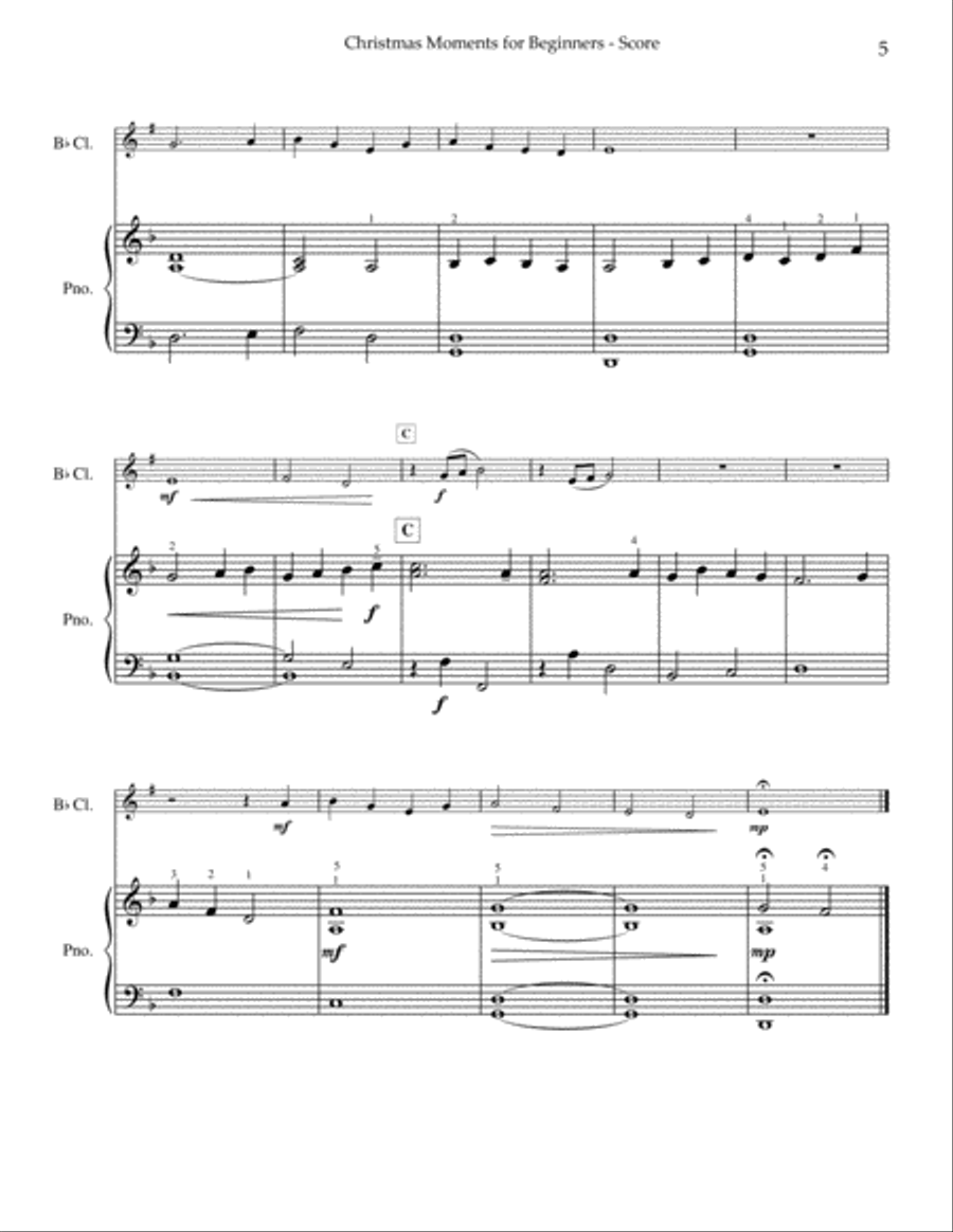 Christmas Moments Clarinet Solo scores gallery preview page 6